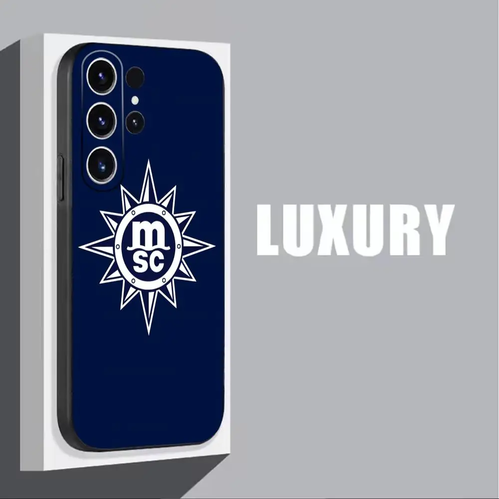 Фото Чехол для телефона с логотипом MSC для Samsung Galaxy S26 S25 S24 S23 S22 S21 Plus Ultra Fold, мягкий, черный. №3