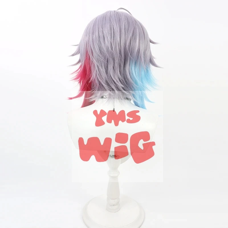 Парик для косплея YouTuber Vtuber Gavis Bettel светло-фиолетовый красный синий смешанные