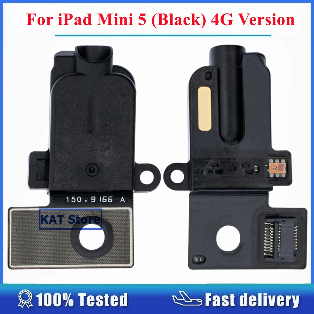 Фото 1 шт. для iPad Mini5 Mini 5 2019 A2126 A2124, разъем для наушников, аудиоразъем, гибкий кабель, версия 4G Cellular, черный №1