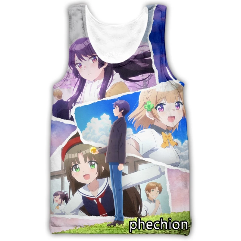 

phechion New Fashion Men/Women Cartoon Character 3D Printed Sleeveless Vest Streetwear Men Loose Sporting Tank Tops D113