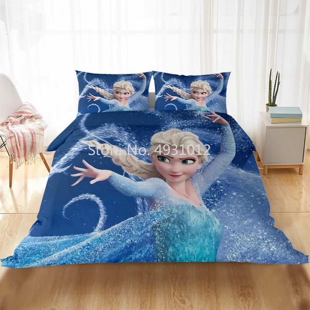 

Frozen Queen Elsa Olaf Bedding Set Size US EU for Children Girls Duvet Cover Pillowcases Home Textiles Comforter Bedding Sets