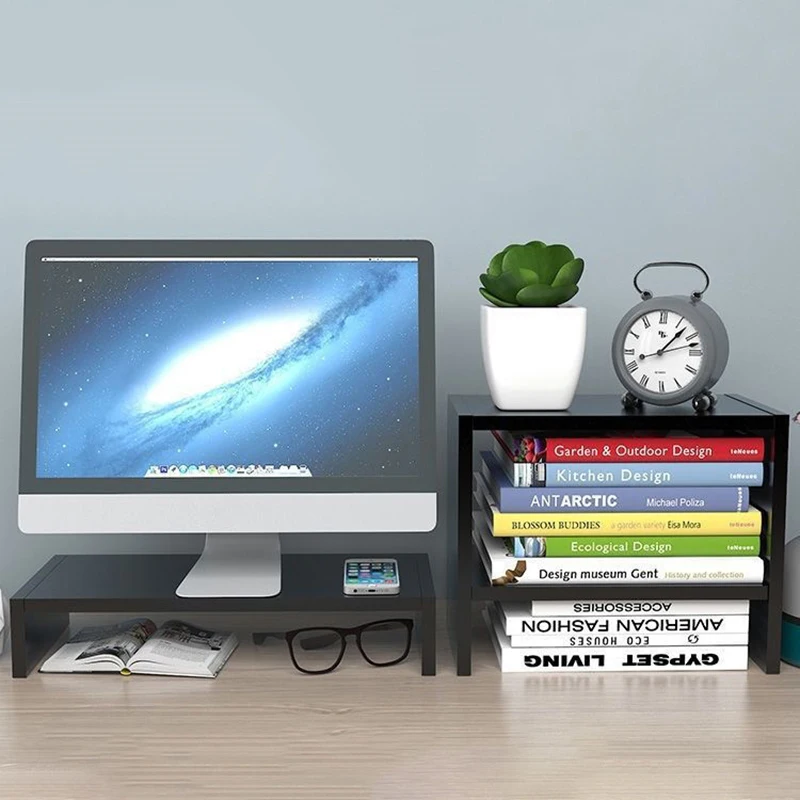 Деревянный держатель для монитора компьютера настольная подставка экрана ПК