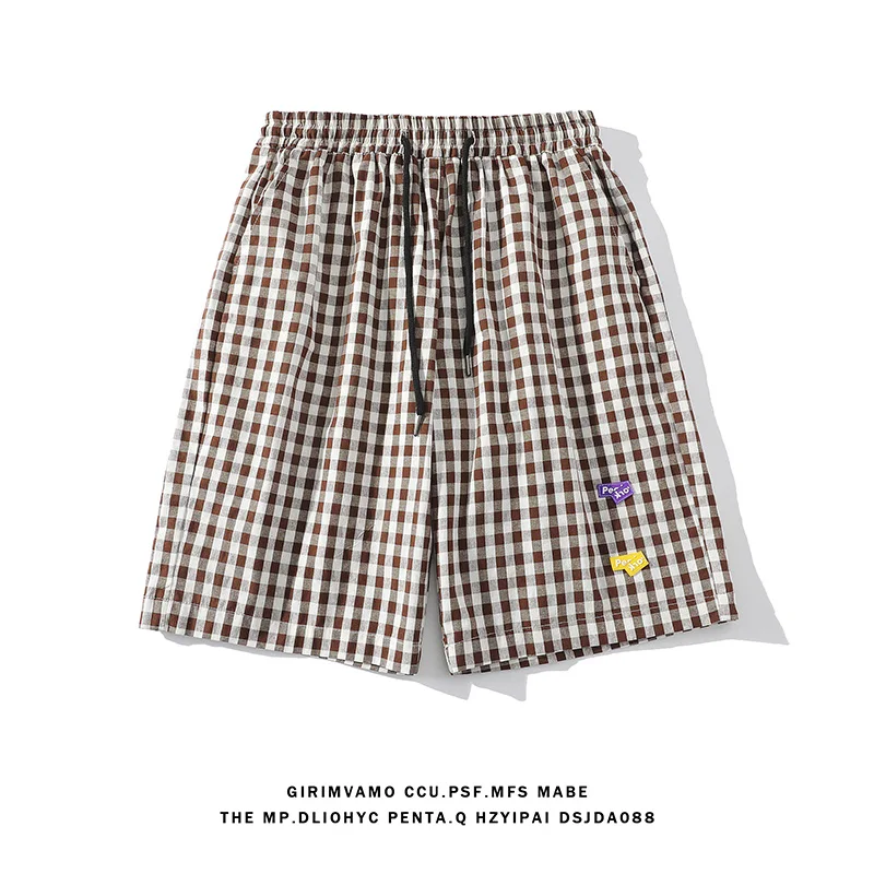 Summer Men's Oversized Plaid Shorts 