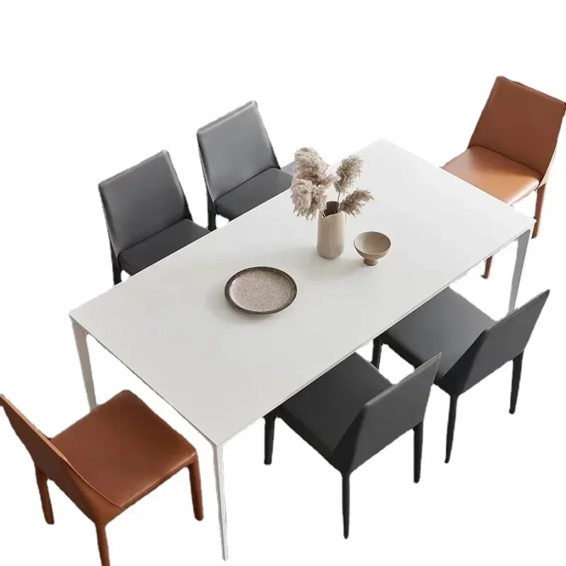 Обеденный стол Delifeng из чистого белого камня для дома маленький минималистичный