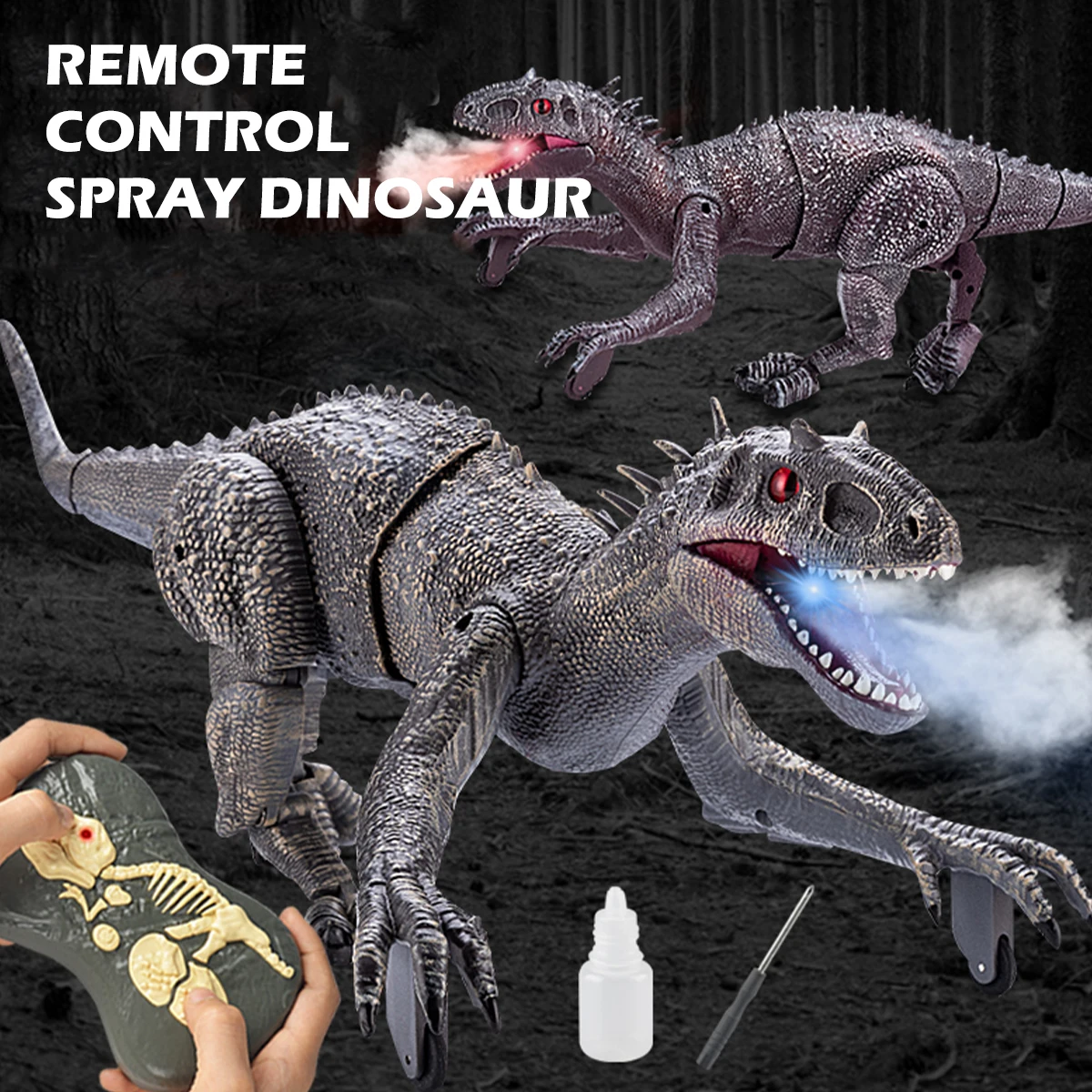 

Детские игрушки 2,4 ГГц, Радиоуправляемый ходячий динозавр, имитация лампочки светильник игрушки-Динозавры для мальчиков