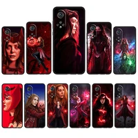scarlet witch marvel for honor 60 50 20 se pro x30 10x 10i 10 9x 9a 8x 8a lite silicone soft tpu black phone case capa cover