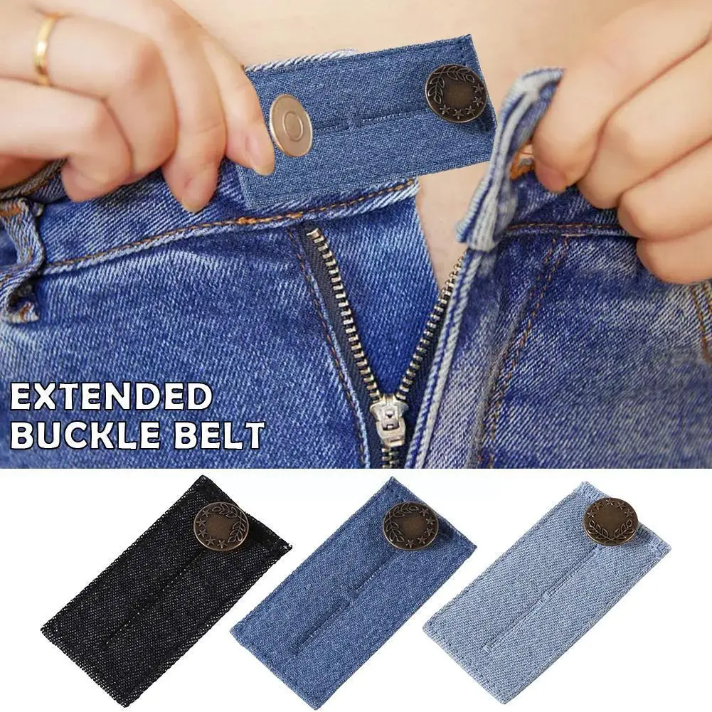 

Jeans Waist Expander Button Elastic Waist Extender Adjustable Fit Belt Button Pants Easy Button Extenders Denim Buckle Exte Z0V2