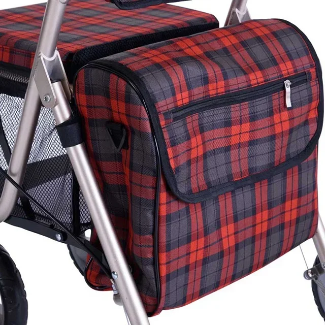 Портативная легкая коляска для покупок алюминиевая Складная регулируемая по