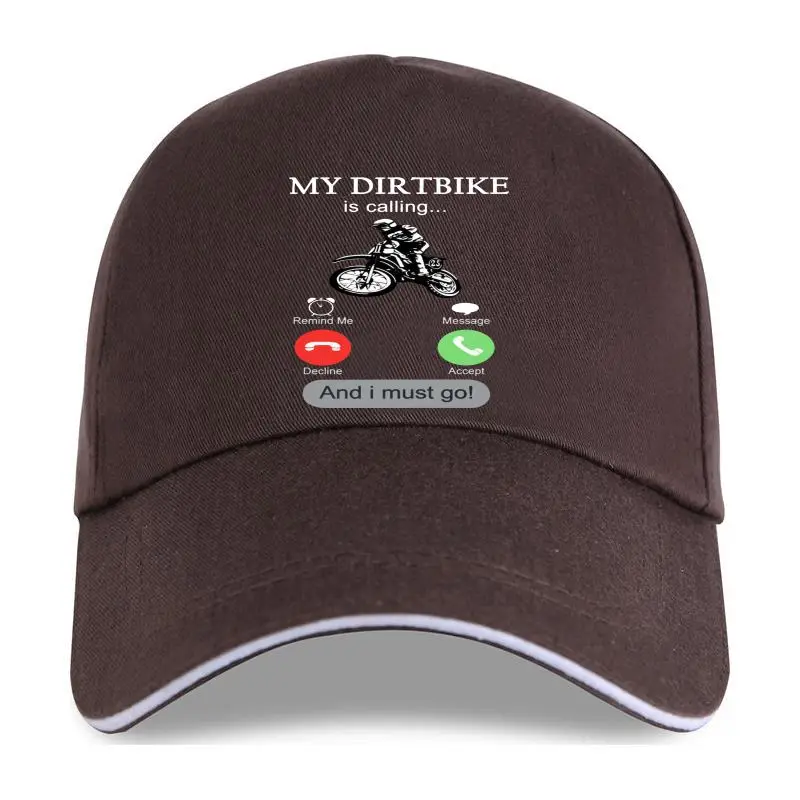 

My Dirtbike Is Calling-gorra de béisbol con estampado de dibujos animados para hombre y mujer, Unisex, color negro y azul marino