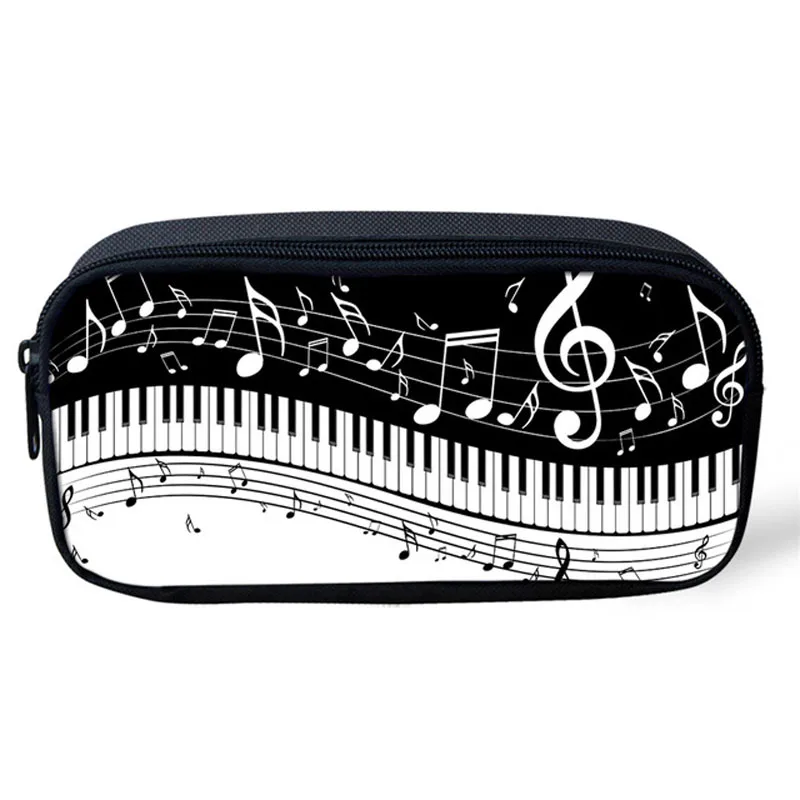 

Zipper Make Up Bag for Women Cosmetic Cases Makeup Bags Funny Music Note Print Kids Girls Pencil Bags Children Pen Bag Cases