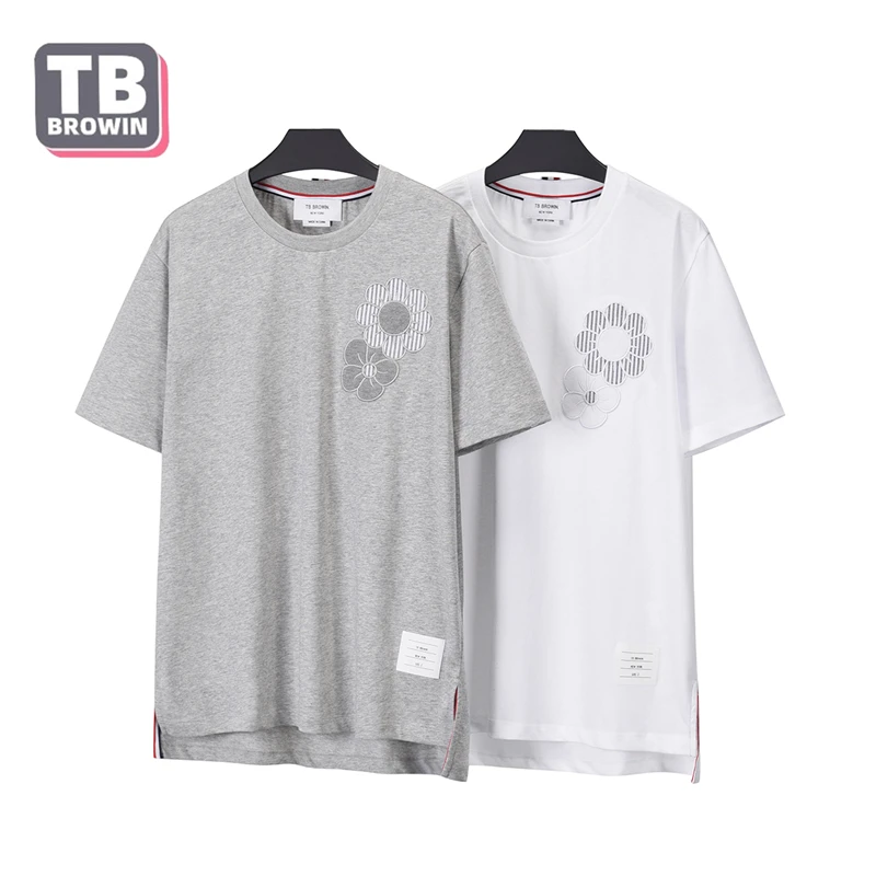 

Мужская хлопковая футболка в полоску, с коротким рукавом и круглым вырезом