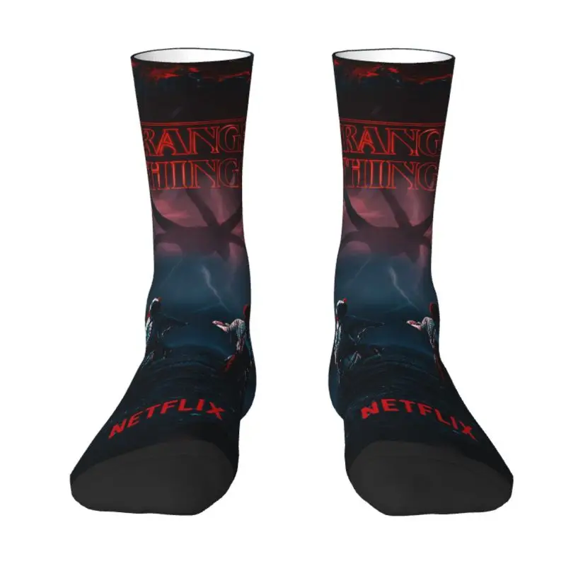 

Fashion Mens American Science Fiction Movies Stranger Things Dress Socks Unisex Breathbale Warm 3D Printing Crew Socks
