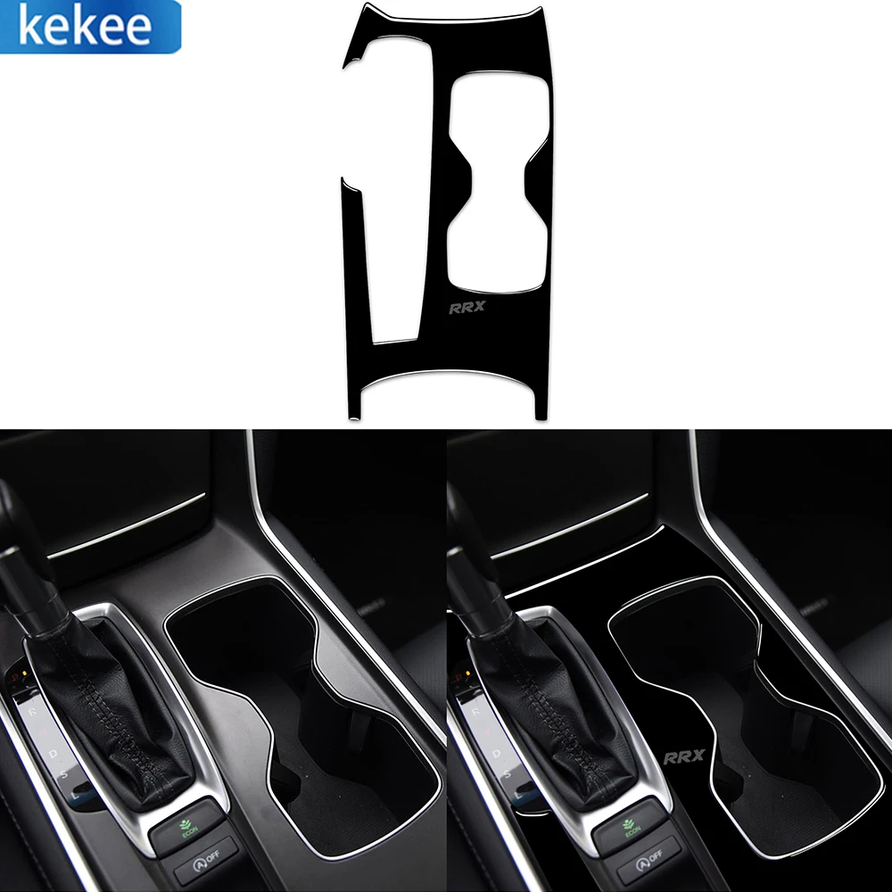 

For Honda Accord 2018 2019 2020 2021 Piano Black Car Interior Gear Panel Trim Cover Decoration Accessories Stickers