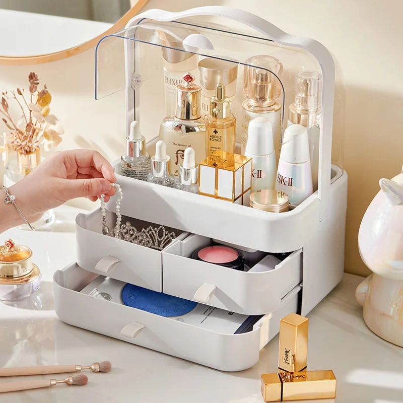 Контейнер для хранения косметики пылезащитный туалетный столик контейнер