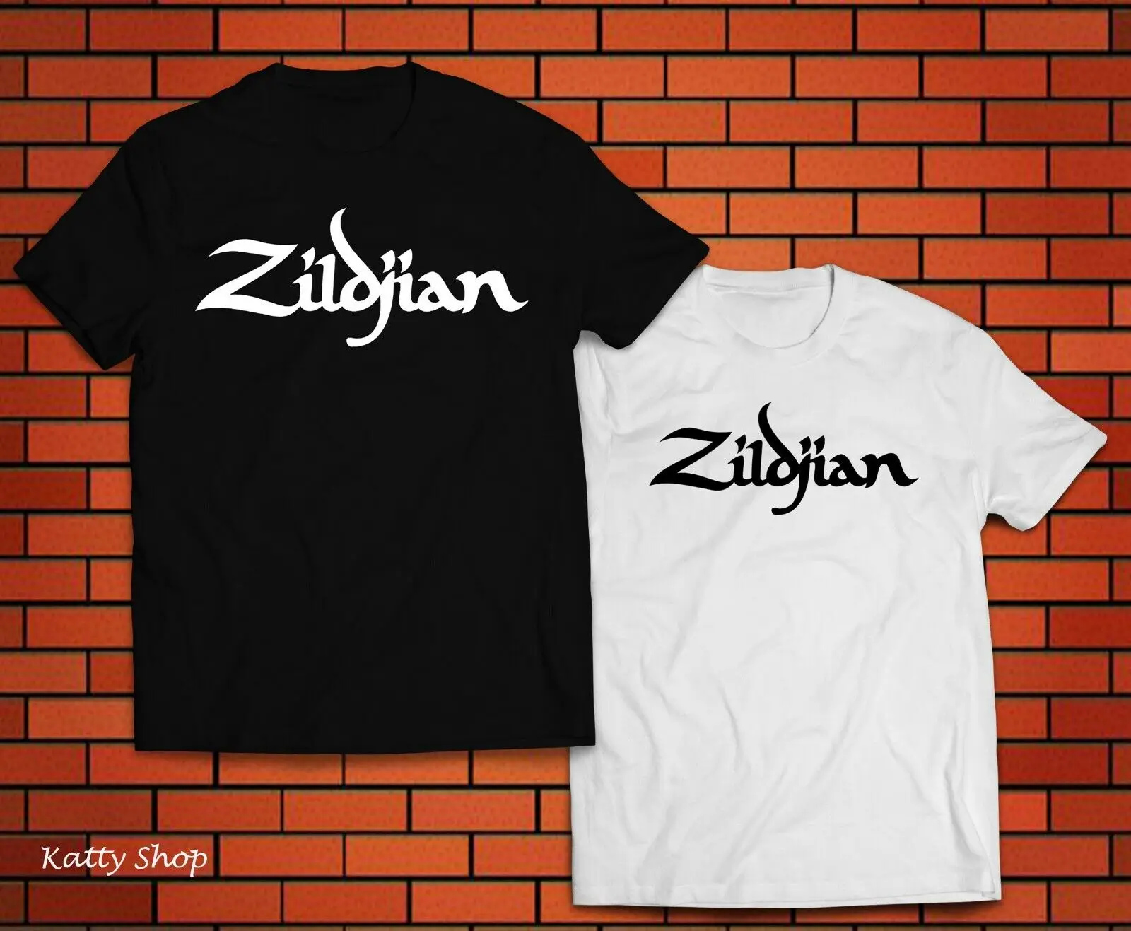 

New Design Zildjian Logo 2 Black White T-Shirt Variations