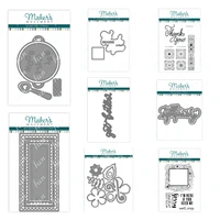 new clear stamps and metal cutting dies mini slimline thank you word sentiment die cuts for scrapbooking paper card supplies