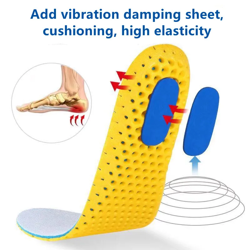 

1Pair Memory Foam Insoles For Shoes Sole Mesh Deodorant Breathable Cushion Running Insoles For Feet Man Women Orthotic Insoles