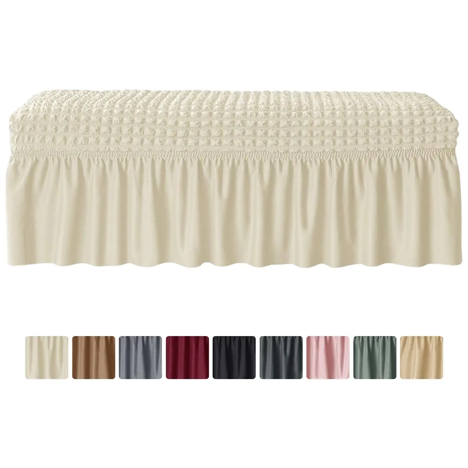 

Rectangle Stool Covers Bench Seat Furniture Removable for Kitchen