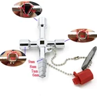 Многофункциональный 4 в 1 Универсальный крестовой ключ треугольный ключ Электрический шкафчик лифта клапан сплав треугольник квадратный ручной инструмент