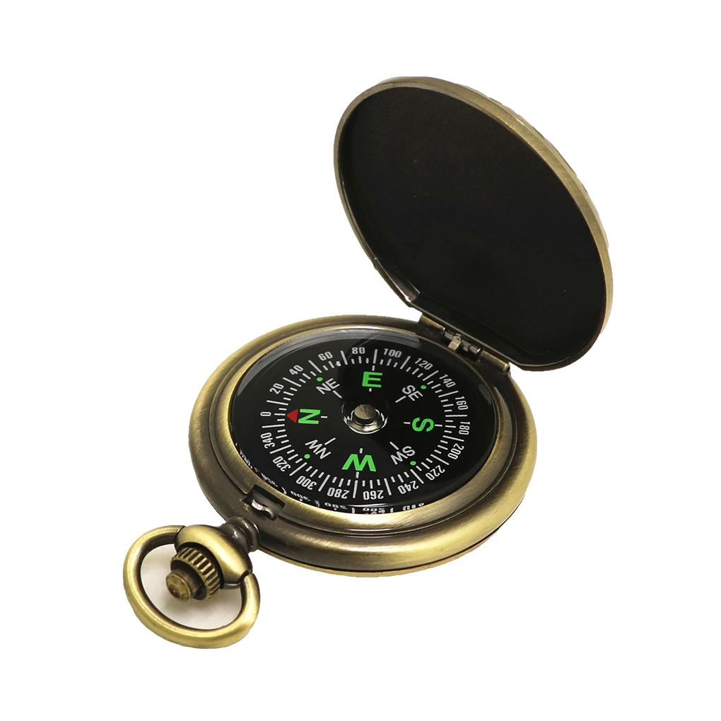 

Retro Pocket Watch Compass Zinc Alloy Retro Style Exquisite Appearance Gifts Outdoor Sports Mountaineering Tourism Camping