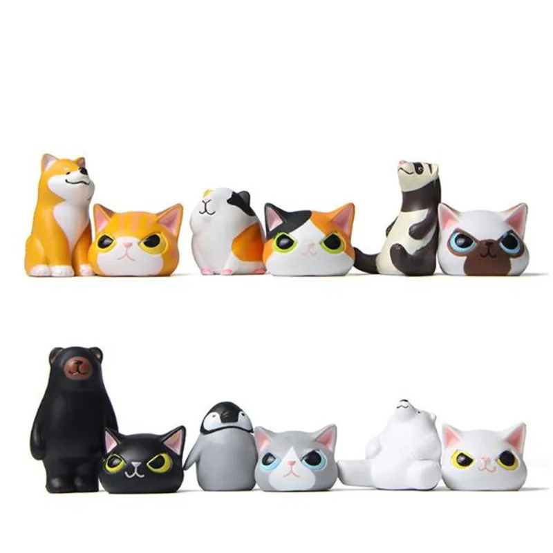 Toys Cartoon Penguin Dog Panda Bear Wear Cat‘’s Mask Model Doll Gift