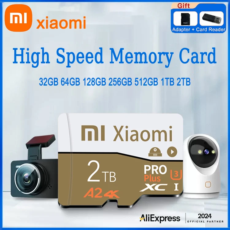 Высокоскоростная карта памяти SD/TF Xiaomi флэш-карта флэш-накопитель 1 ТБ 512 ГБ 256 128 64