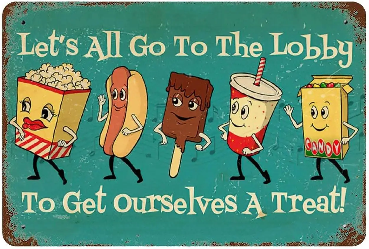 Wld kng Metl Sgn Let ¡ ̄s ll Go to The Lobby Get Ourselves Tret Poster Wll Decor Vntge Grge Br Ce Ktchen Resturnt rt 12 X16 nc