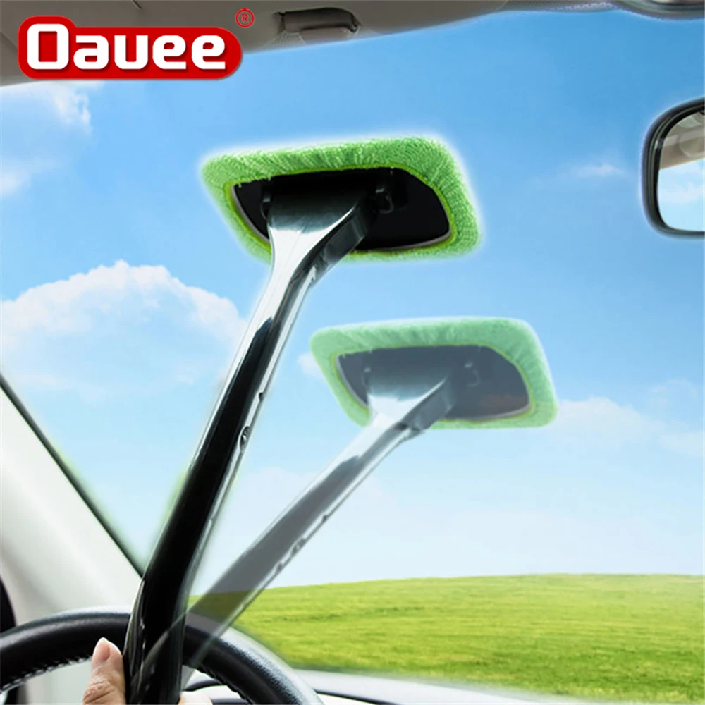 

Car Window Cleaner Brush Kit Windshield Cleaning Wash Tool Inside Interior Auto Glass Wiper With Long Handle Car Accessories