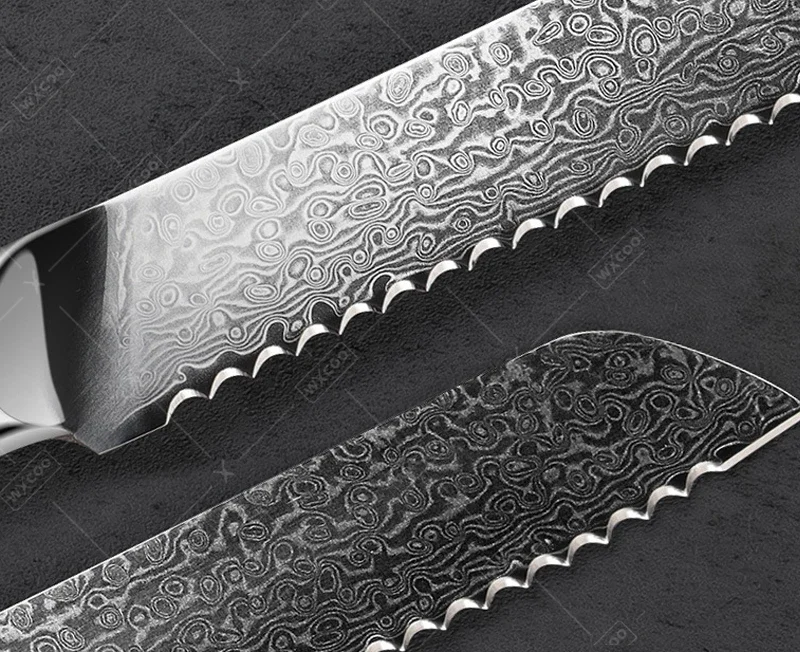 WXCOO Универсальный нож шеф-повара набор дамасских кухонных ножей ножи для резки