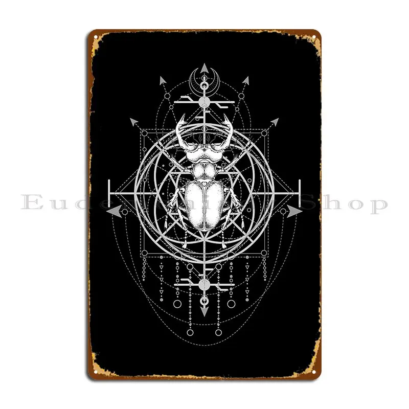 Священный геометрический духовный тату-символ металлический знак таблички