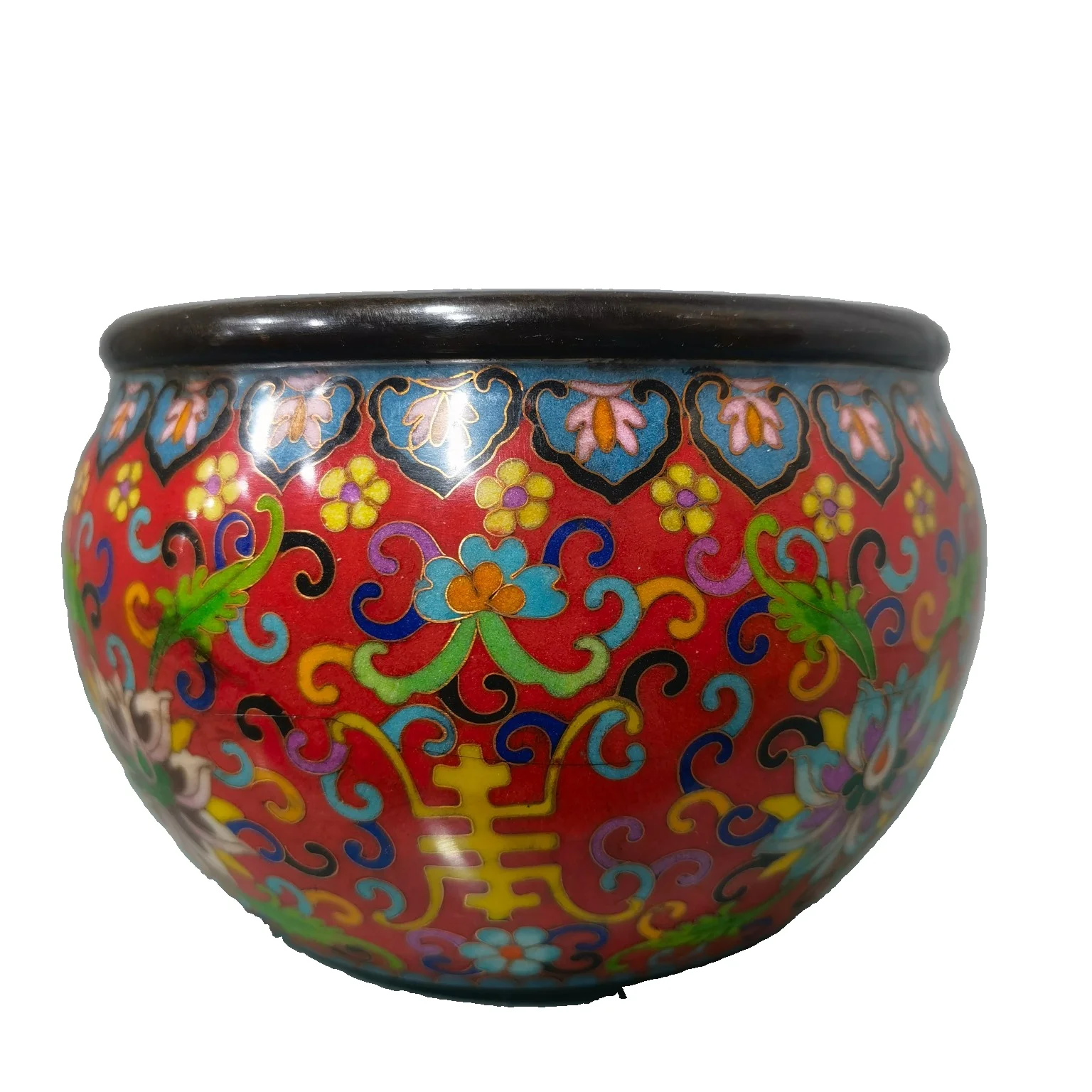 

LAOJUNLU Cloisonne S Passionflower Jar Style 933 Chinese Traditional Style Antiques Fine Art Gifts Crafts