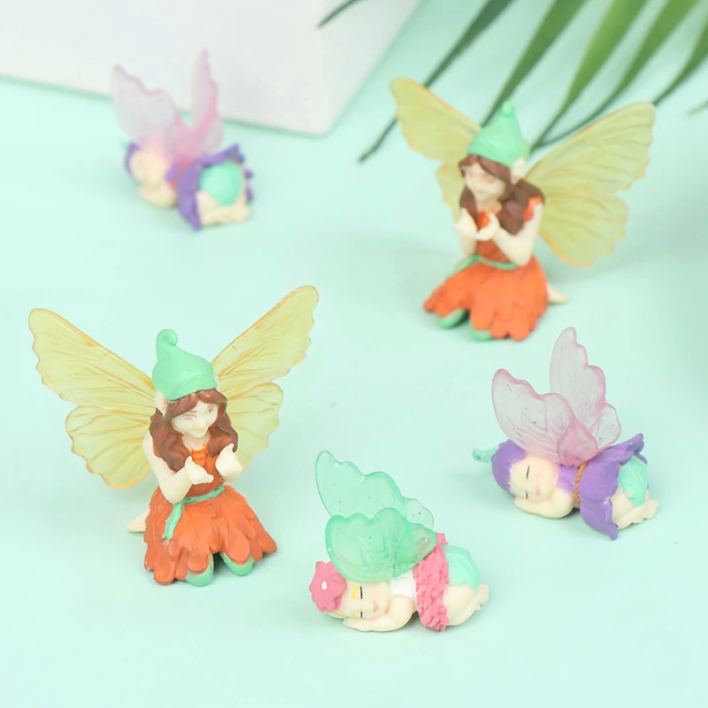 

Mini Different Forms Cute Doll Flower Fairy Dollhouse Miniature Fairy Elf Doll Micro Landscape Home Office Decor