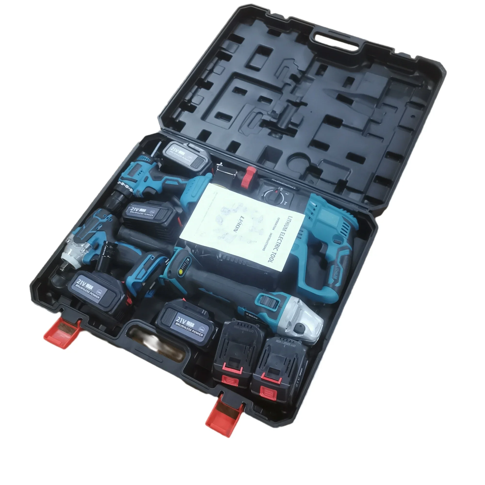 4 шт. бесщеточная электрическая дрель с литиевой батареей ударная ударный