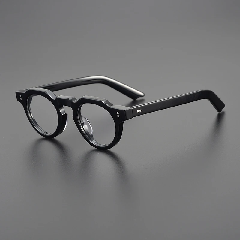 

Top Quality Handmade Thicken Acetate Prescription Glasses Frames Men Women Retro Polygon Round Eyewear Classic Eyeglasses