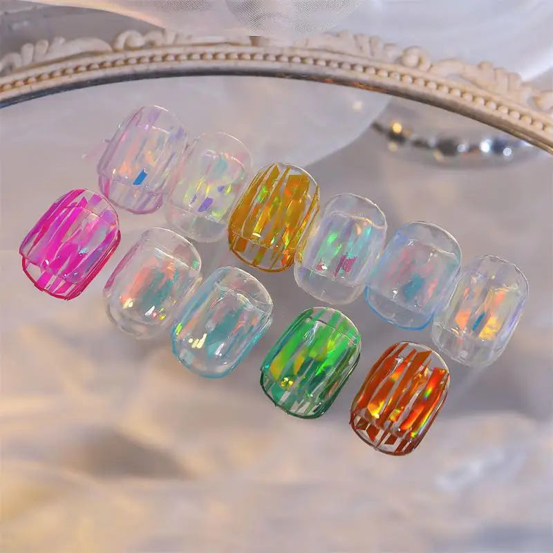 

Holographic Glass Cellophane Glitter Irregular Flake Sparkly Nail Art Aurora Fragments DIY Gel Polish Nail Decoration Manicure