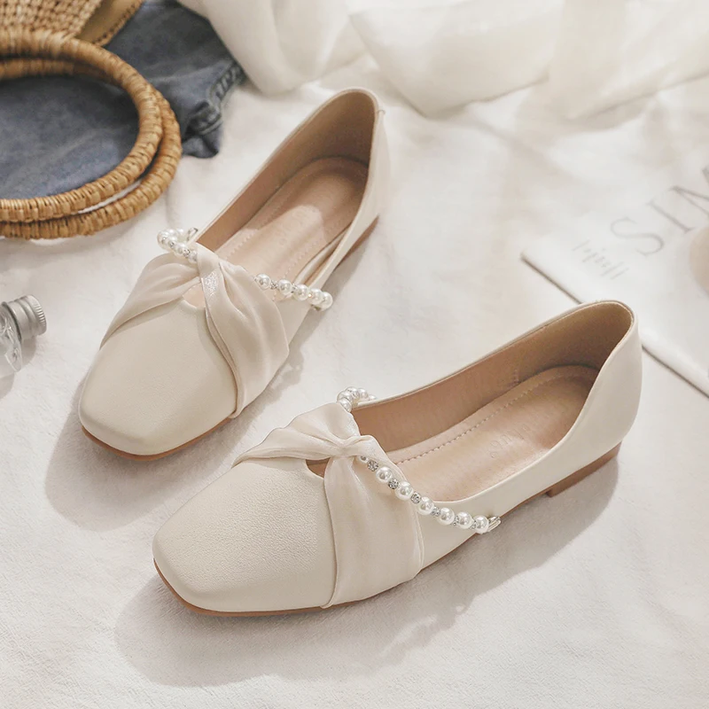 

2023 Spring Autumn New Shallow Women Flat Shoes Versatile Daily and Work Concise Solid Women Shoes Zapatos De Mujer Lolita Shoes