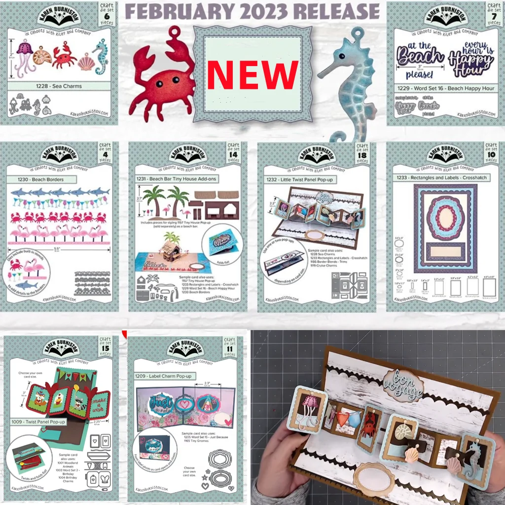 

Summer Beach Metal Cutting Dies Cut DIY Scrapbooking Paper Craft Handmade Album Card Punch Embossing Template 2023 New Arrival