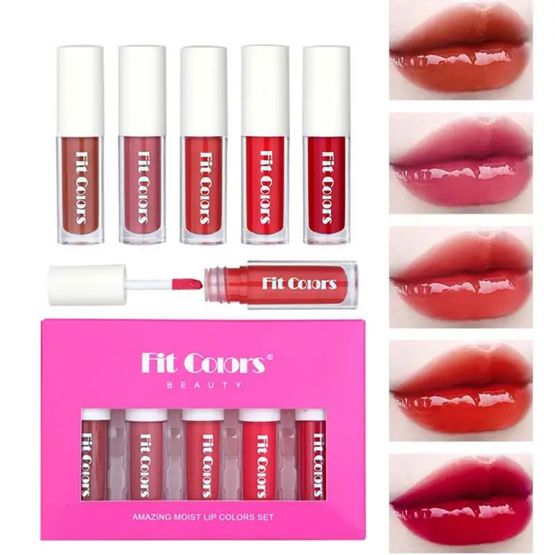 

FIT Nutritious Lip Gloss Lip Tint 5 Colors Natural Moisturizer Long-Lasting Plumping Lips Balm Cream Care Cosmetics Makeup TSLM1