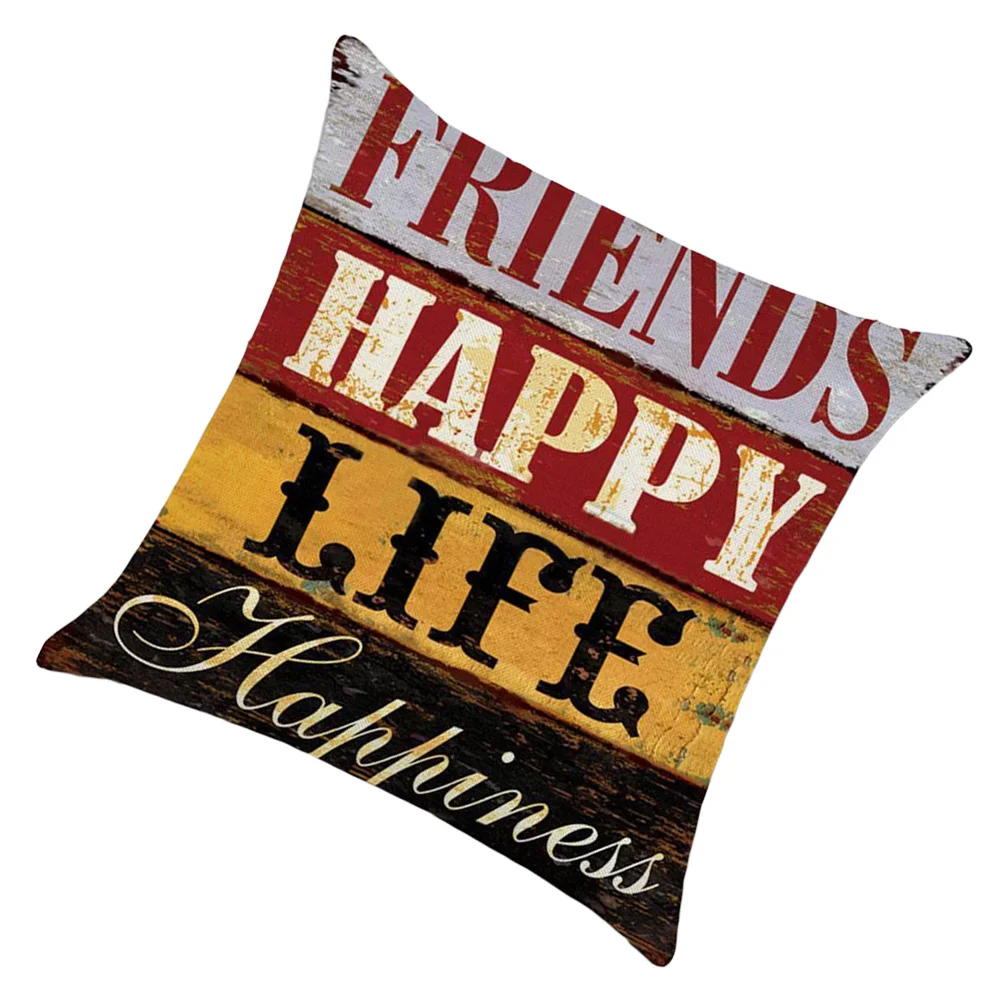 

Vintage Throw Pillow Case Linen Delicate Pattern Throw Pillow Cover Simple Cushion Cover Home Adornment without Pillow Core for