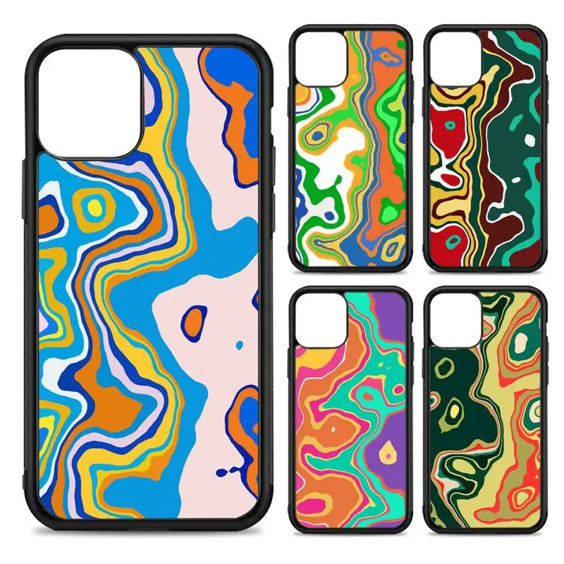 

Abstract Marble Art Phone Case Silicone PC+TPU Case for iPhone 11 12 13 Pro Max 8 7 6 Plus X SE XR Hard Fundas