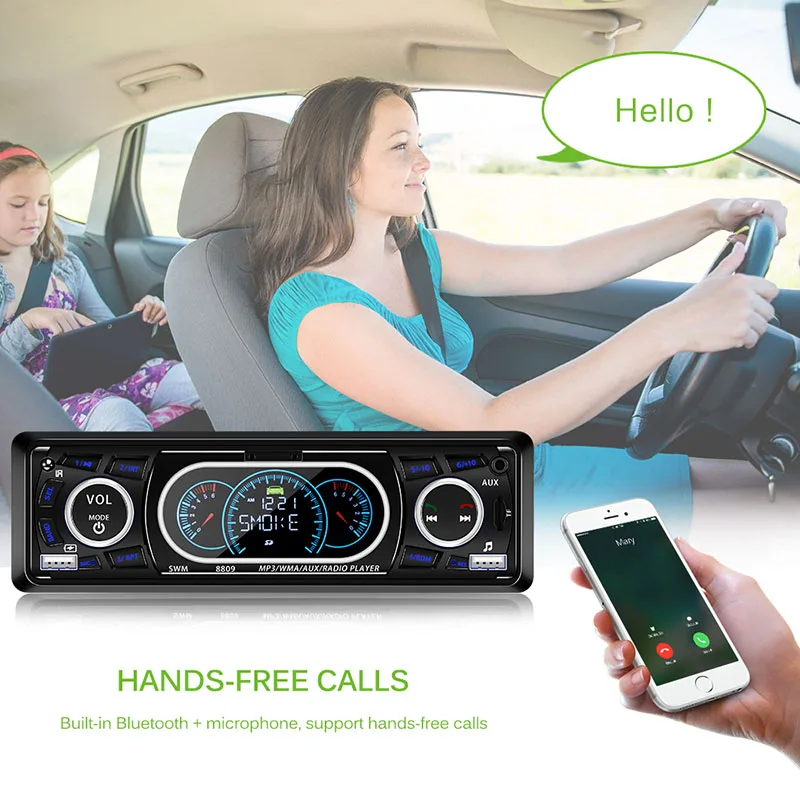 Автомагнитола 1 Din 12 В Bluetooth ЖК-дисплей FM Aux вход USB MP3 60 Вт X 4 |