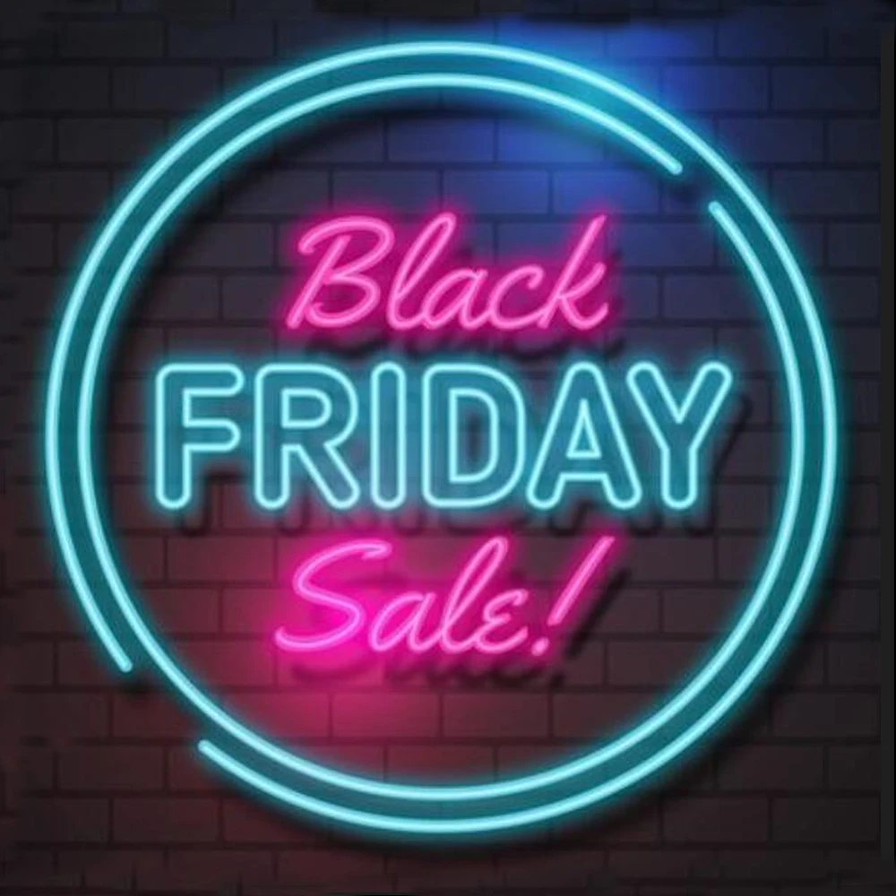 Черная пятница распродажа неоновая вывеска Настоящая стеклянная трубка магазин