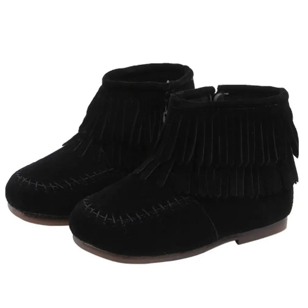

Autumn Winter Warm Fringed Martin Boots for Girl Children