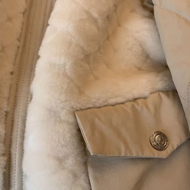 Parkas Women's Plus Size Short Fur Coats 2022 Winter New Fashion Faux Fur Rabbit Splicing Thickening Casual Warm Jackets Woman