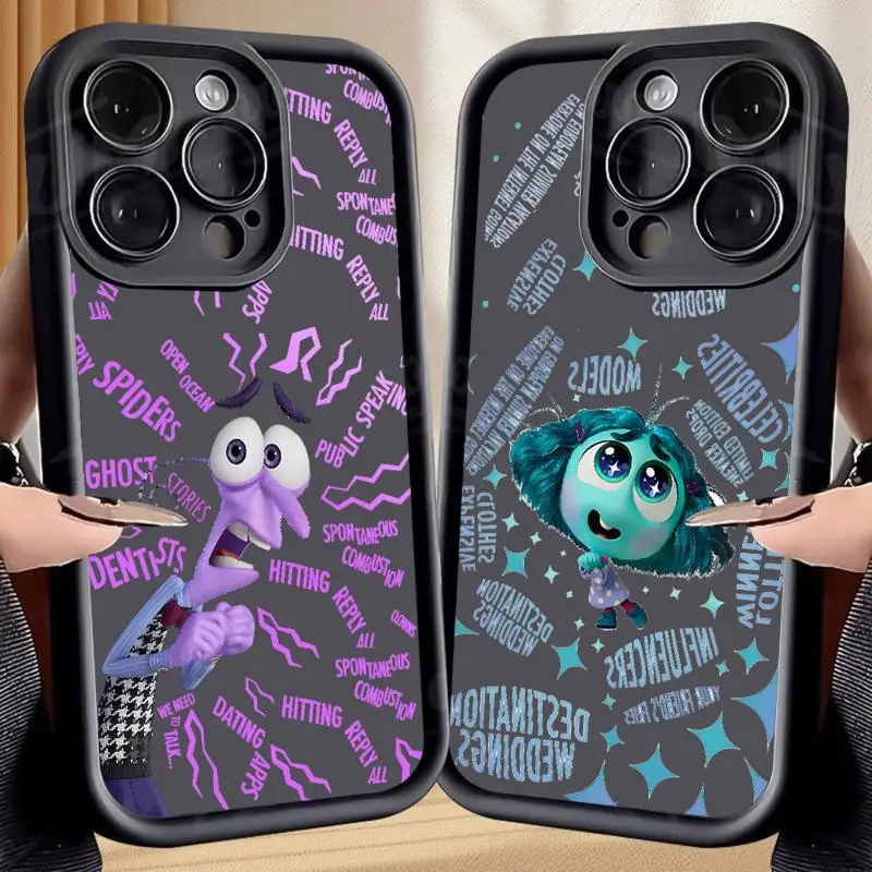 Disney Inside Out Animation phone case for Apple iPhone 16 15 pro max 13 12 11plus 14 16promax 11 tpu fundas waterproof casos