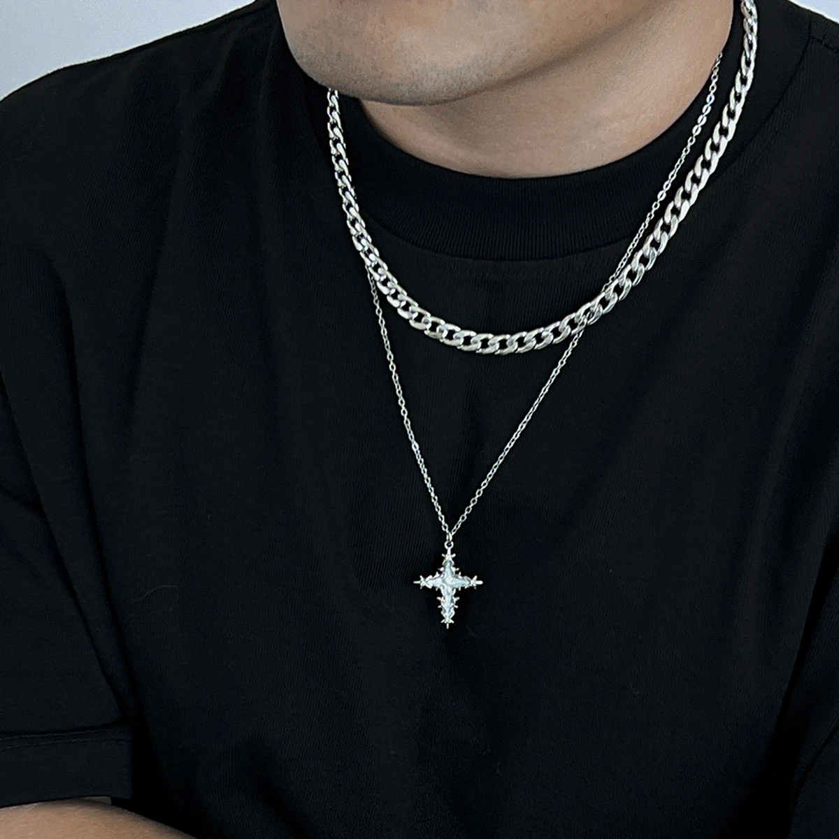 KunJoe 2 шт./комплект трендовое колье-чокер из нержавеющей стали с кубинской