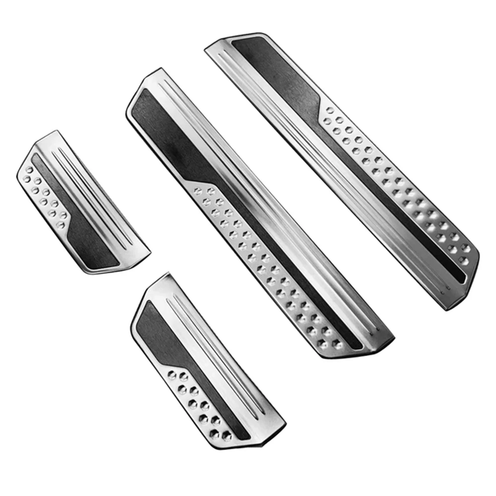 

For Honda Vezel HR-V HRV 2021 2022 Stainless Steel Front Rear Outer Door Sill Pedal Scuff Plate Cover Trim 4Pcs Silver