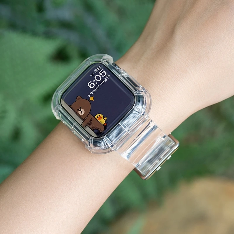 Ремешок силиконовый прозрачный для Apple Watch Band 42 38 40 41 44 45 49 мм