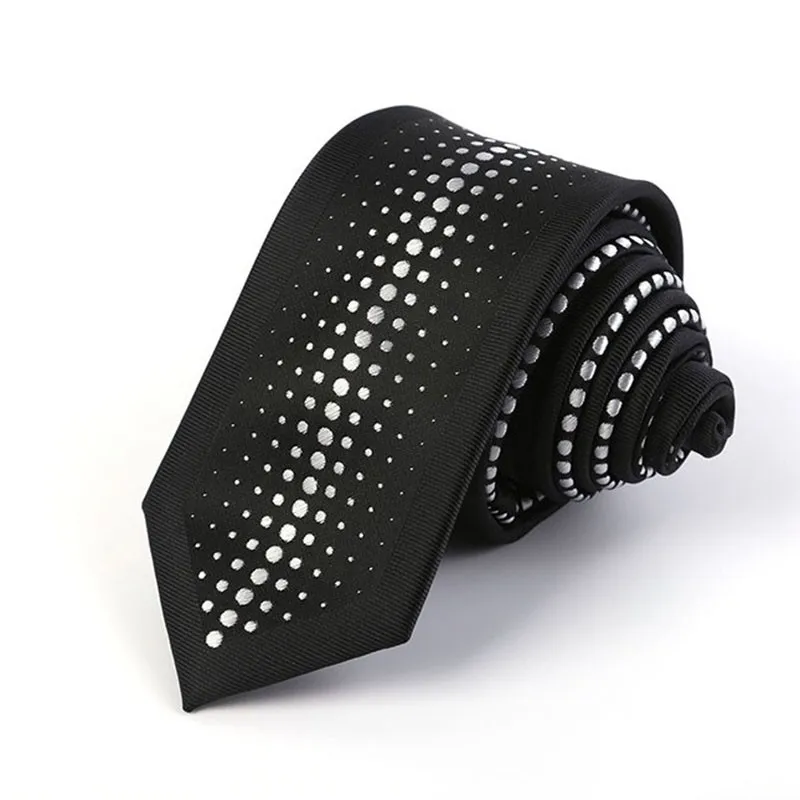 

2/1pcs Black 6cm Tie For Men Women Polyester Striped Neck Tie for Wedding Business Adult Suits Skinny Ties Slim Men Necktie