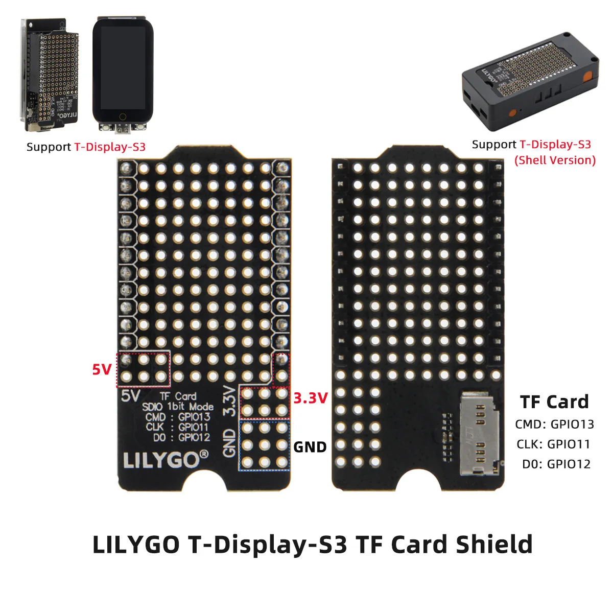 Фото LILYGO T-Display-S3 Шилд для карт TF, модуль расширения для карт MicroSD №2